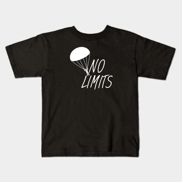 Skydiving no limits Kids T-Shirt by maxcode